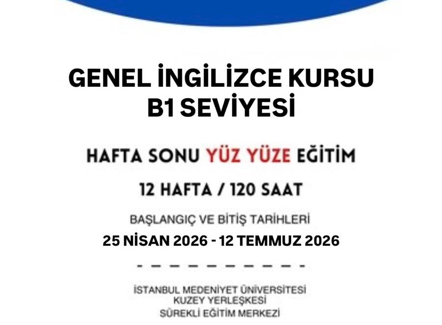 B1 Seviyesi Genel İngilizce Kursu (Yüzyüze) 